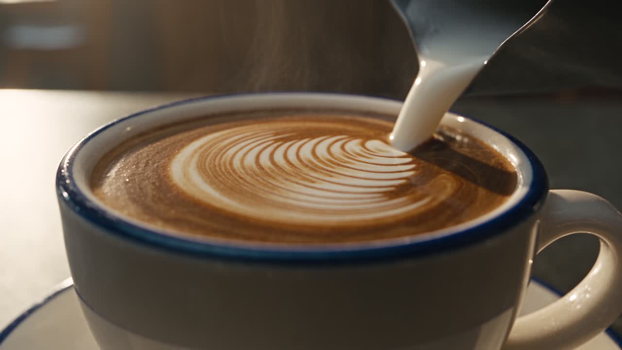Seedance 2.5 output, final frame of the latte art pour test
