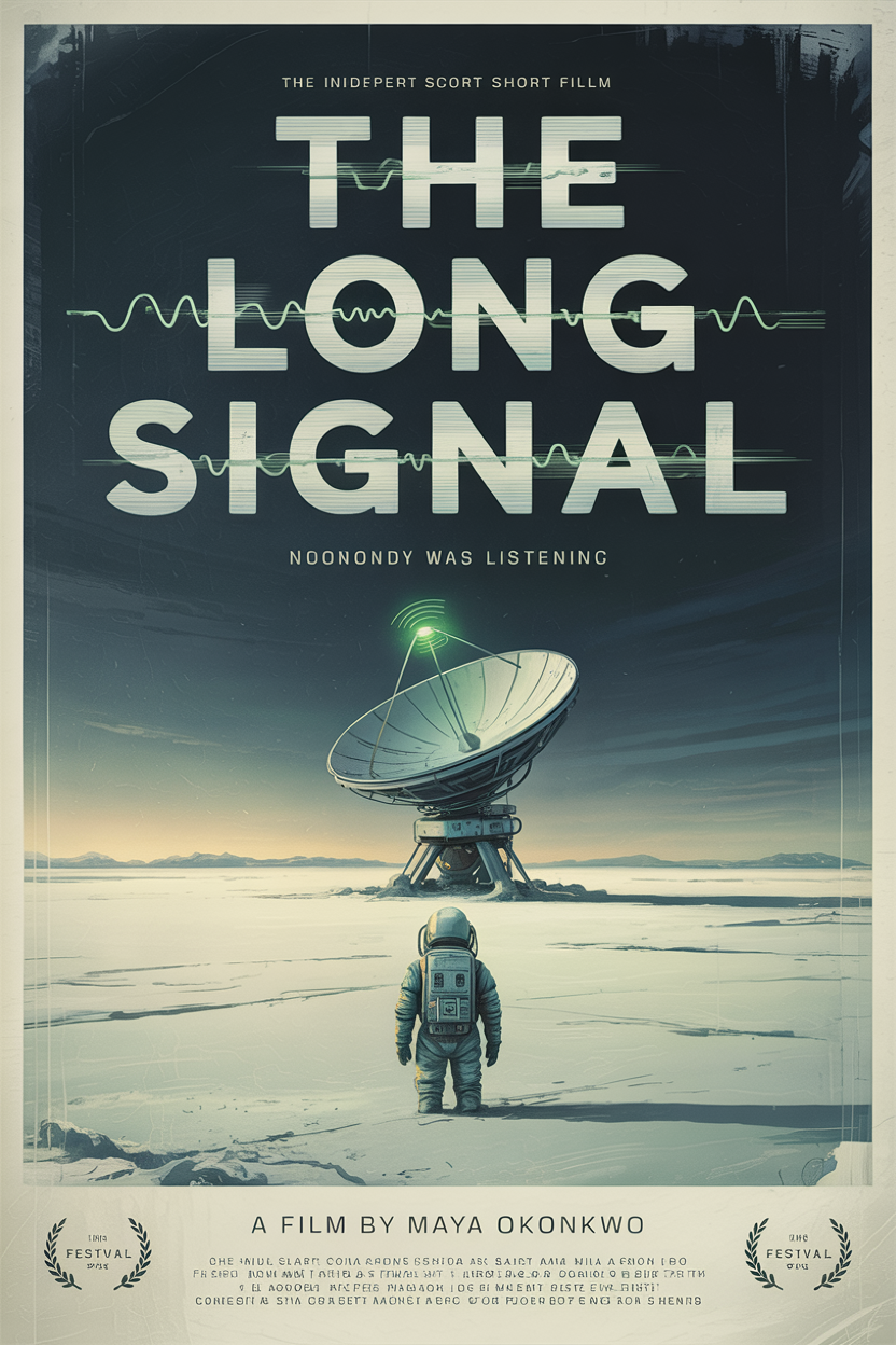 Sci-fi festival poster rendered from the Claude Fable 5.1 prompt on Ideogram 3