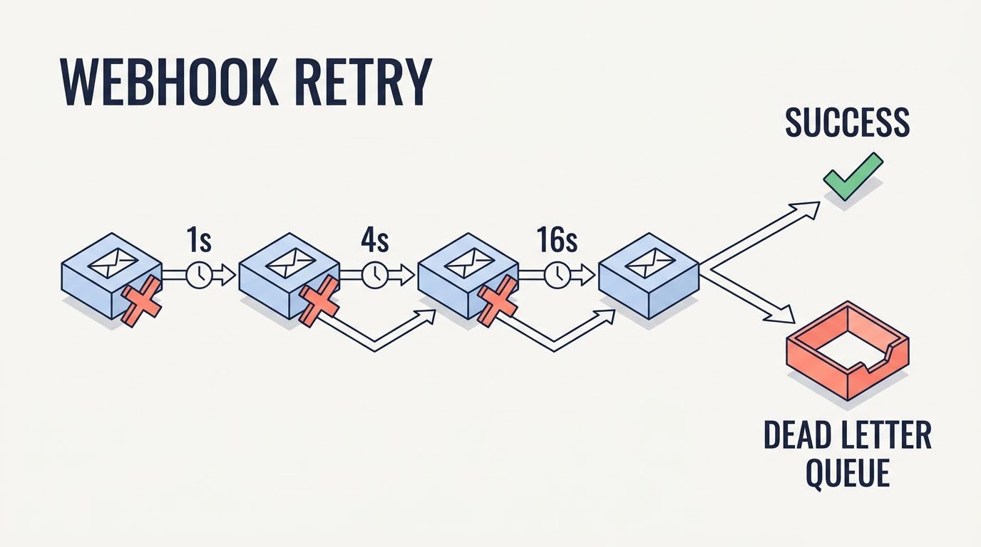 Isometric webhook retry diagram rendered from the GPT 6 Astra prompt on Nano Banana 2
