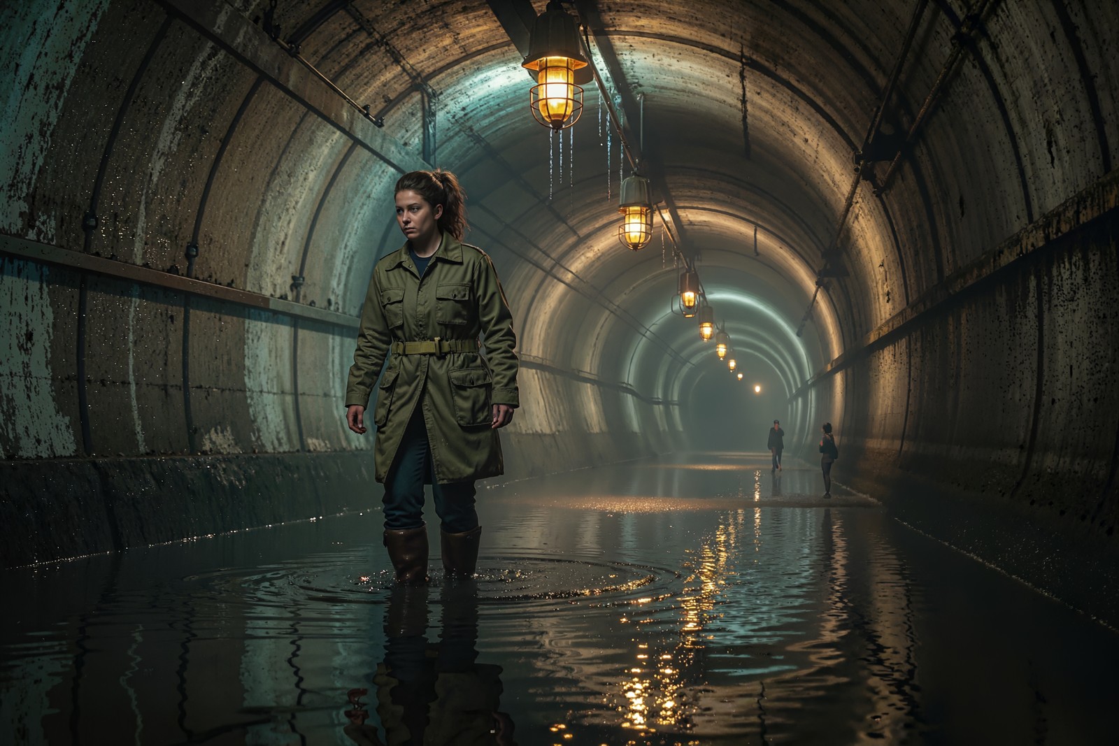 Bria FIBO 1.5 4MP cinematic output, a flooded railway tunnel frame for film pre-visualisation