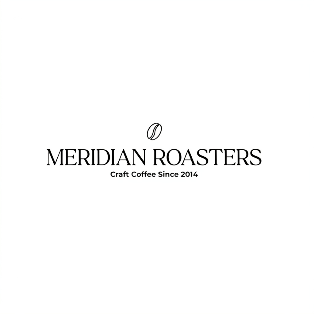 Ideogram 4.0 output, serif coffee brand logo with tagline
