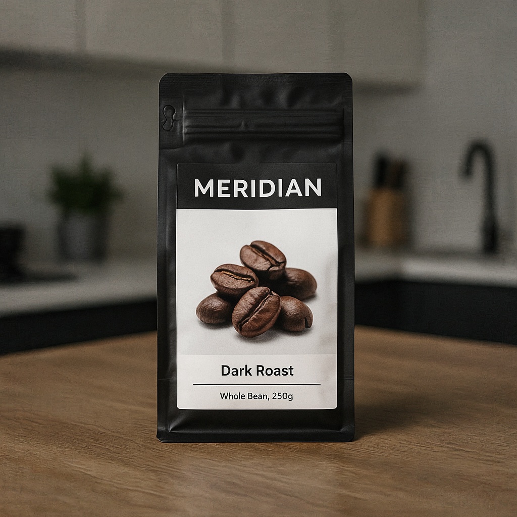 Ideogram 4.0 output, photoreal coffee bag packaging mockup