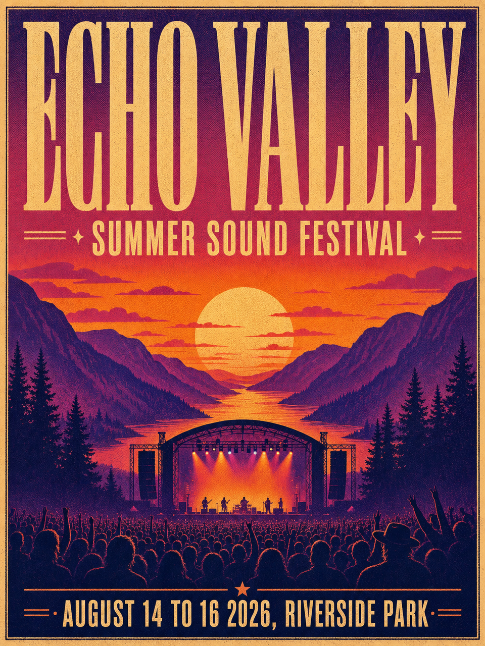 GPT Image 2 output, vintage music festival poster