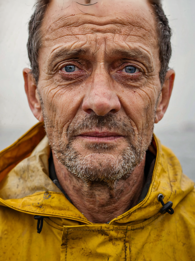 Ideogram 4 output, photorealistic fisherman portrait
