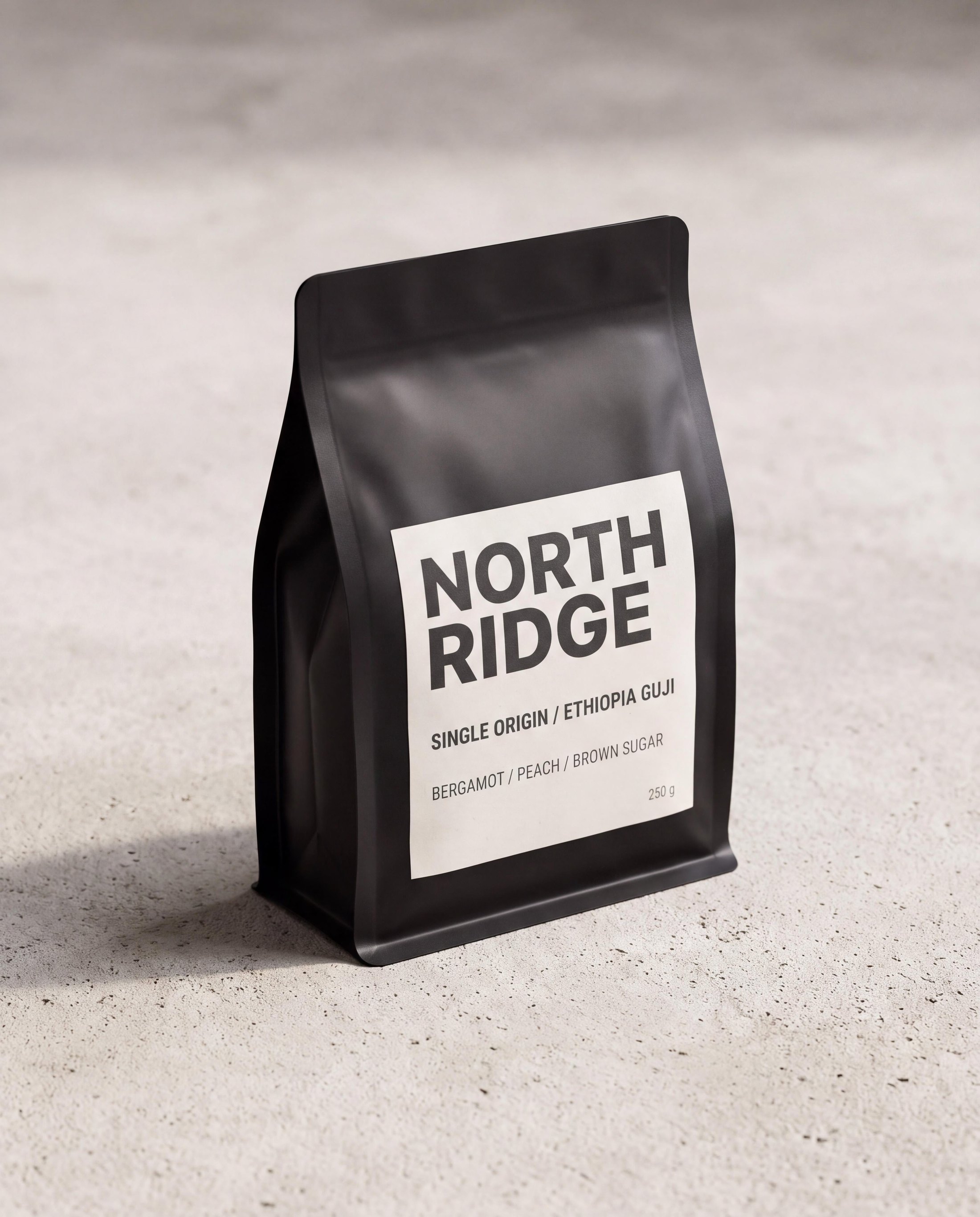 Nano Banana 2.1 coffee packaging mockup rendered at 4K