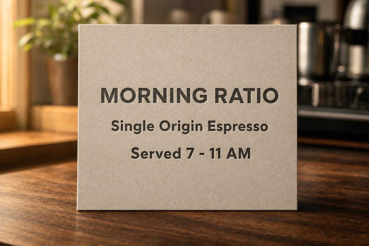 GPT Image 2 rendering three exact lines of text on a cafe menu card