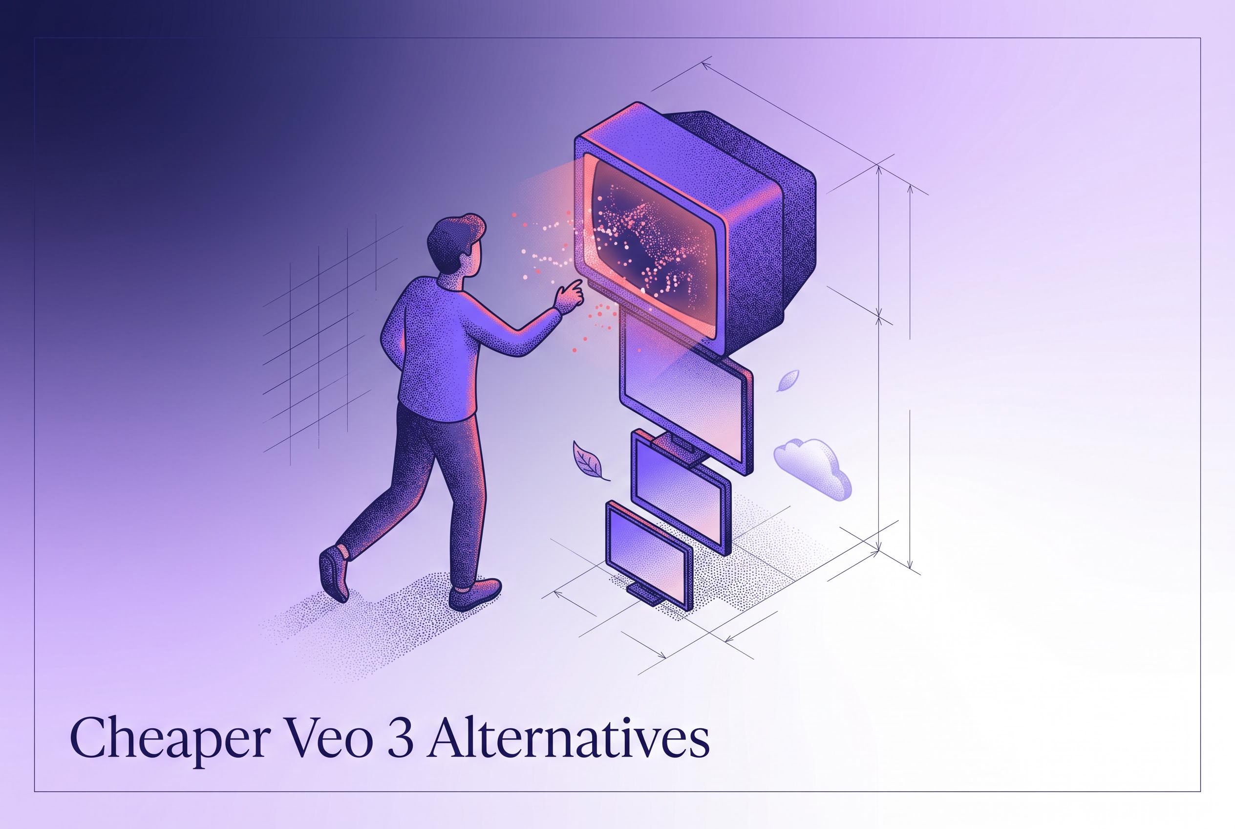 Cheaper Veo 3 alternatives. Segmind low cost AI video generator illustration