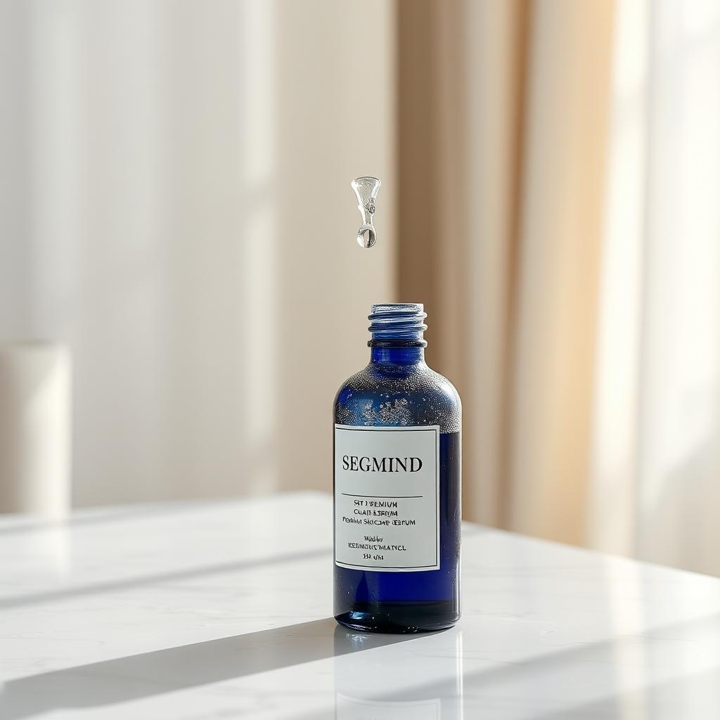 Flux Schnell output of a skincare serum product shot