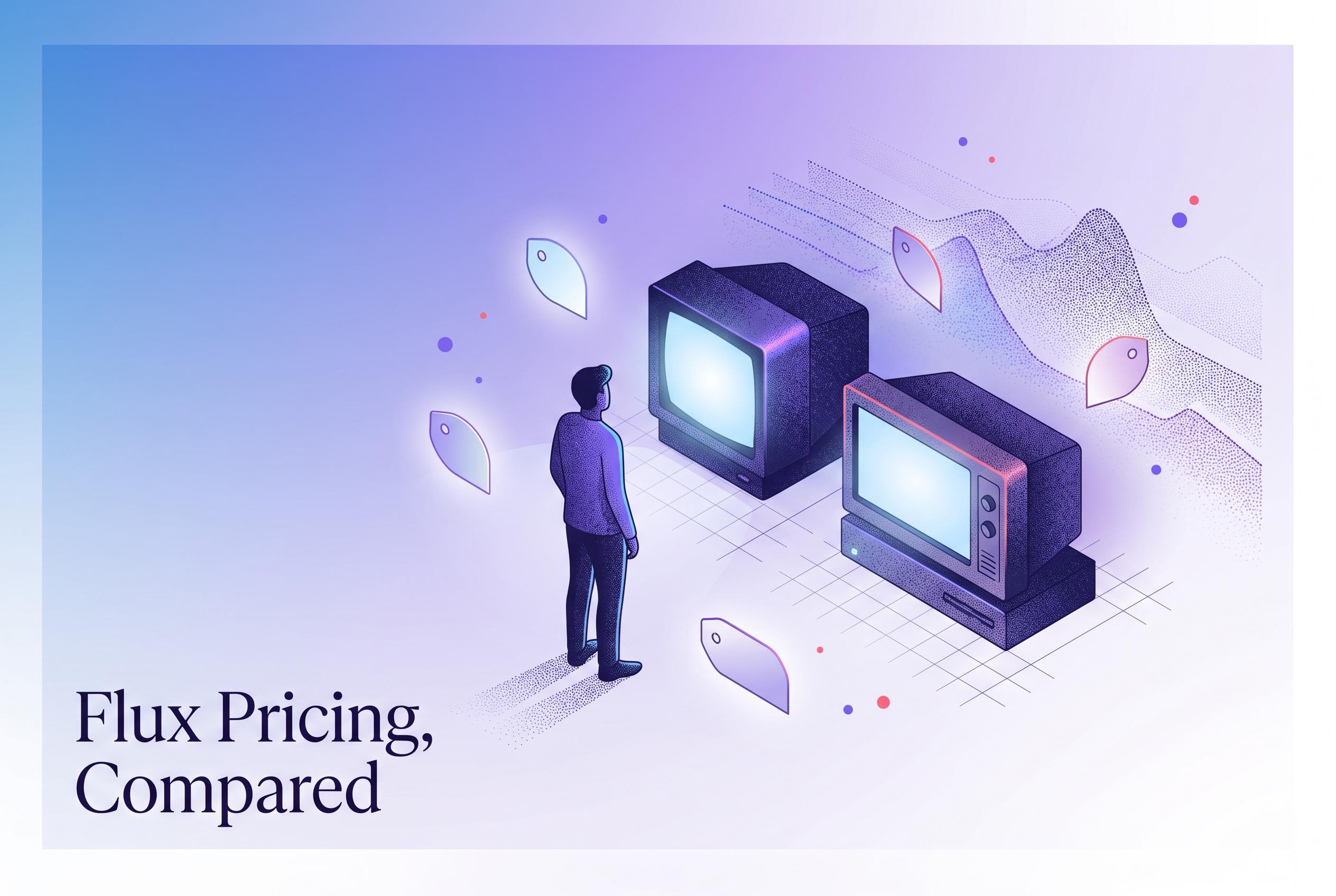 Flux pricing compared across all five Flux models on Segmind, brand illustration