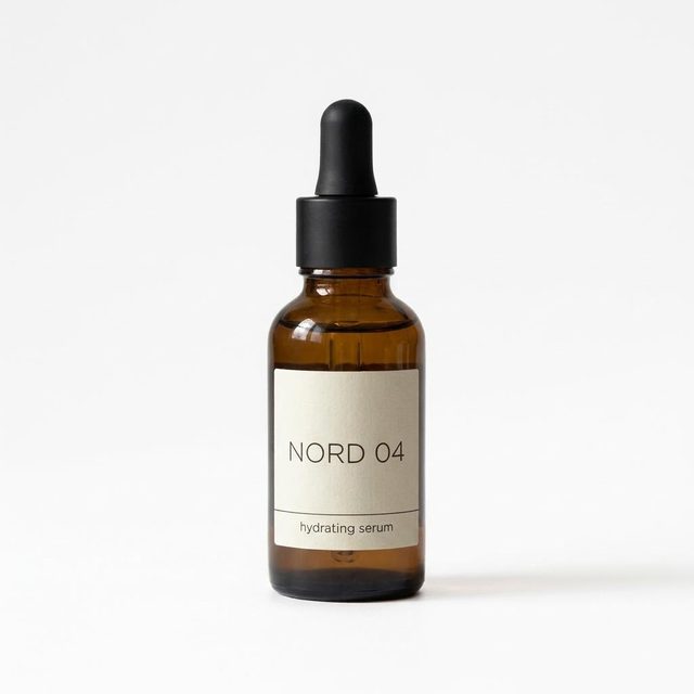 Serum bottle on a white background