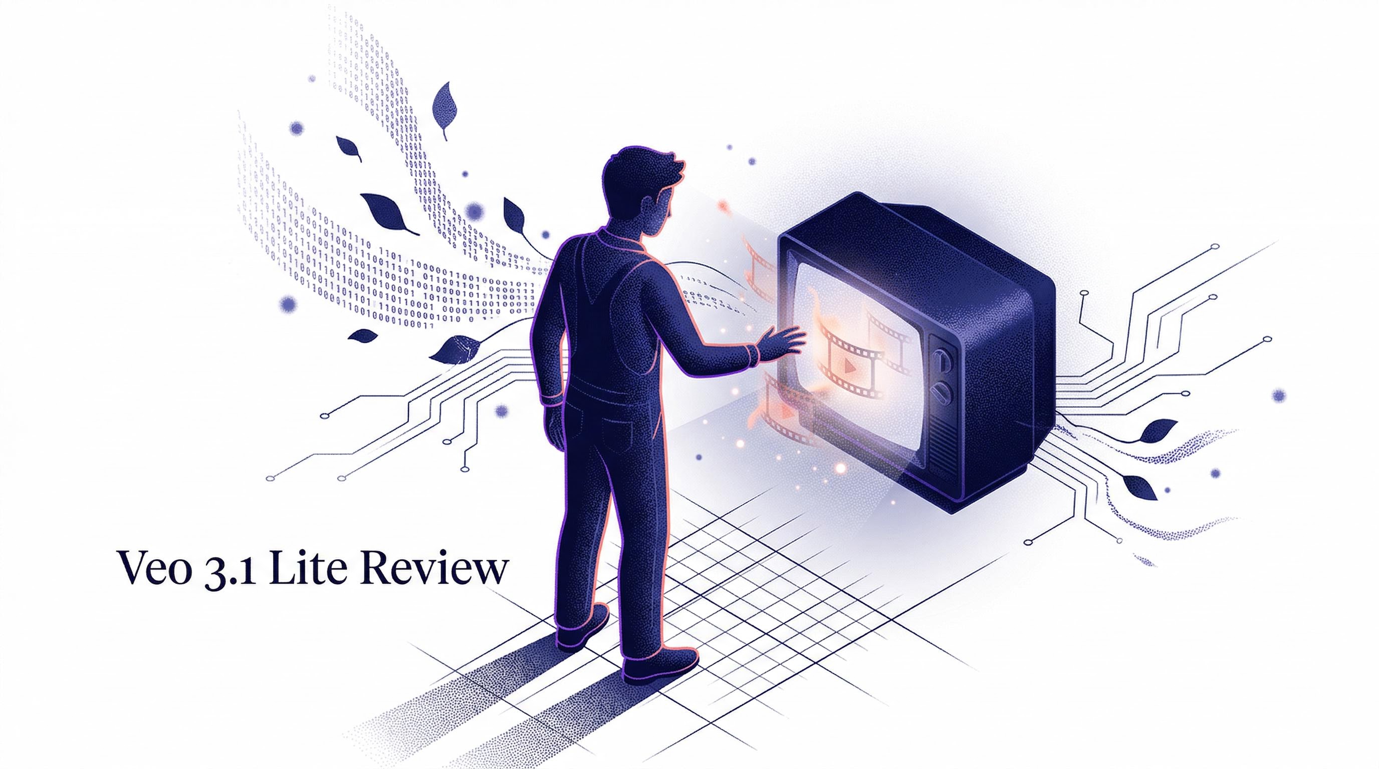 Veo 3.1 Lite video generation API — isometric brand illustration